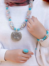 Load image into Gallery viewer, Aaliyah Set - Turquoise and Seashell Stone
