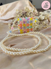 Load image into Gallery viewer, Rahma Airpods Bag - Crystal And Pearl Stones
