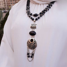 Load image into Gallery viewer, Allah The Greatest Keeper Agate Set - Silver Plated
