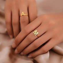 Load image into Gallery viewer, Letter Customized Ring - Gold Plated
