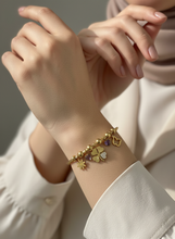 Load image into Gallery viewer, Delicate Flower Bracelet - Stainless Gold Plated
