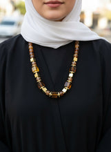 Load image into Gallery viewer, Aisha Necklace - Brown Stones
