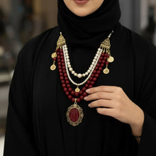 Load image into Gallery viewer, Maryam Necklace Pearl and Marjan
