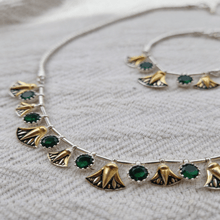 Load image into Gallery viewer, Egyptian Style Lotus Gold and Silver Plated Luxury Necklace and Bracelet
