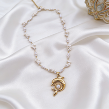 Load image into Gallery viewer, White Dolphin Summer Necklace - Stainless
