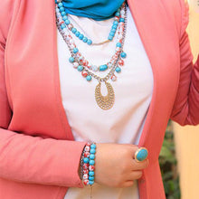 Load image into Gallery viewer, Ghalia Turquoise Set - Silver Plated
