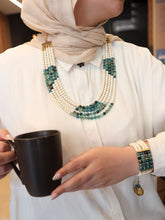 Load image into Gallery viewer, Enas Set - Agate And  Turquoise Stones
