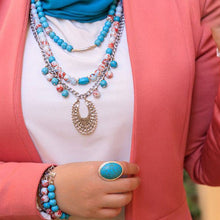 Load image into Gallery viewer, Ghalia Turquoise Set - Silver Plated
