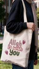 Load image into Gallery viewer, Allah Is With You Tote Bag - Linen
