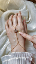 Load image into Gallery viewer, White Heart Hand Chain - Stainless Steel
