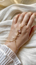 Load image into Gallery viewer, Pink Heart Hand Chain - Stainless Steel
