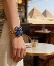 Load image into Gallery viewer, Ancient Scarab Bangle - Pure Copper
