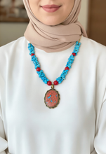 Load image into Gallery viewer, Haniaa Necklace - Turquoise Stones
