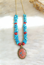 Load image into Gallery viewer, Haniaa Necklace - Turquoise Stones
