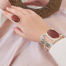 Load image into Gallery viewer, Amoula Set - Silver Plated and Agate
