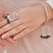 Load image into Gallery viewer, Yaldize Set - Silver Plated and Agate
