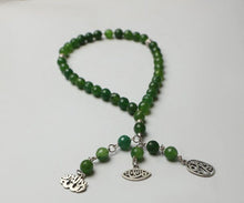 Load image into Gallery viewer, &quot;Masha&#39;Allah&quot; Car Pendant - Green Jade Stone
