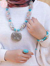 Load image into Gallery viewer, Aaliyah Set - Turquoise and Seashell Stone
